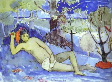 Paul Gauguin Painting - Te Arii Vahine Queen Post Impressionism Primitivism Paul Gauguin